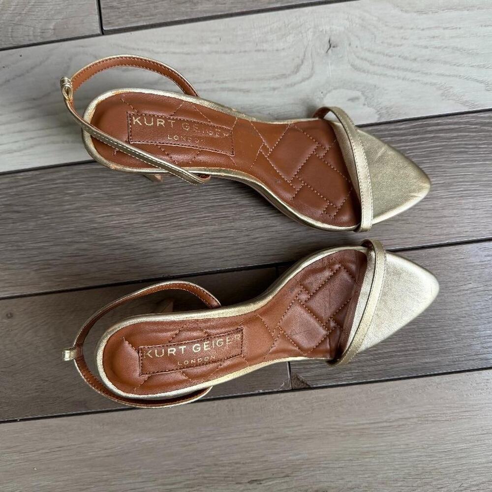 Kurt geiger london gold slingback - Picture 3 of 6